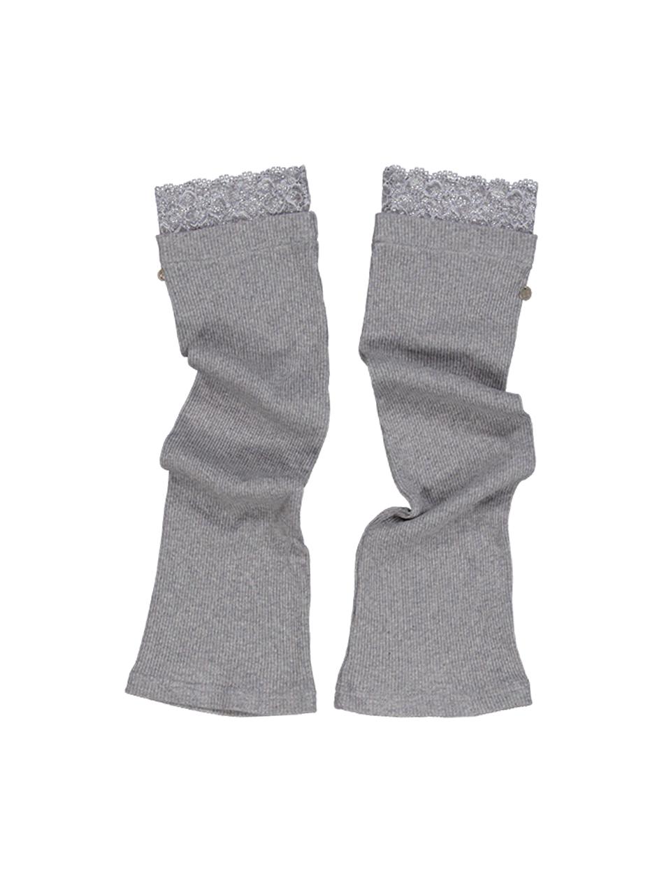 LACE LEG WARMER / MELANGE GREY