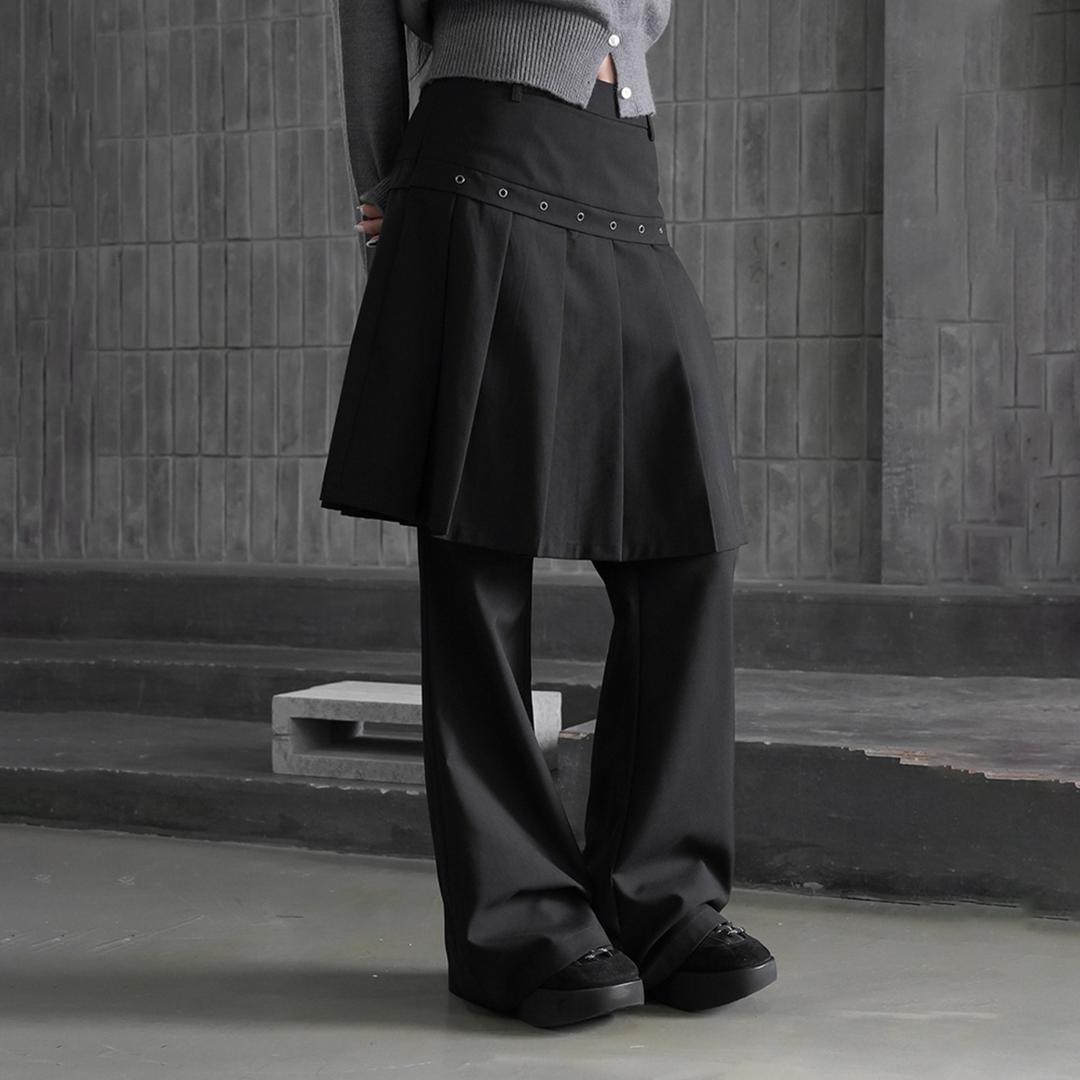 슈드 레이어드 아일렛 스커트팬츠