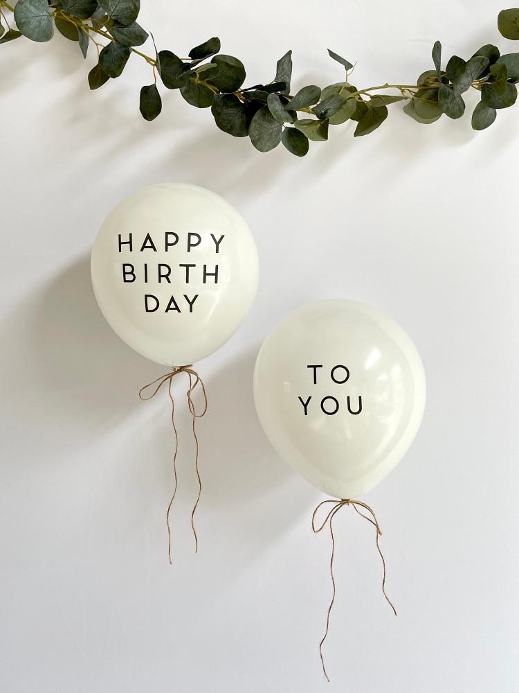 해피벌스데이투유 생일풍선 화이트(2pcs)