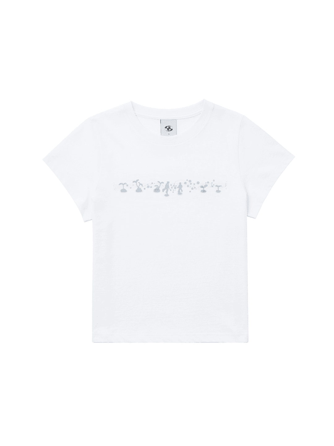 GREEN CIRCULAR T-SHIRT_0 WHITE