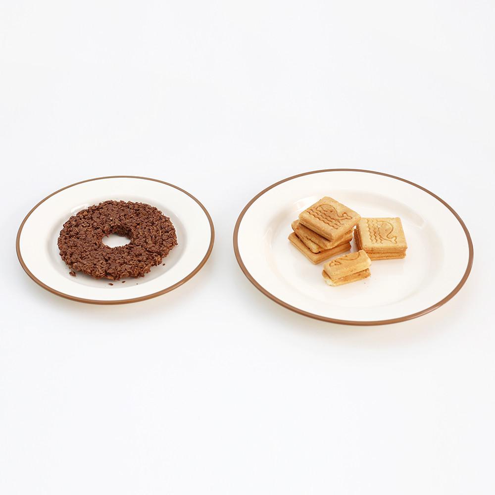 브라운 슈가 림 원형접시 세트 (2p)