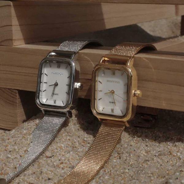 Harbor mesh watch (하버 메쉬 워치) White Silver/Gold