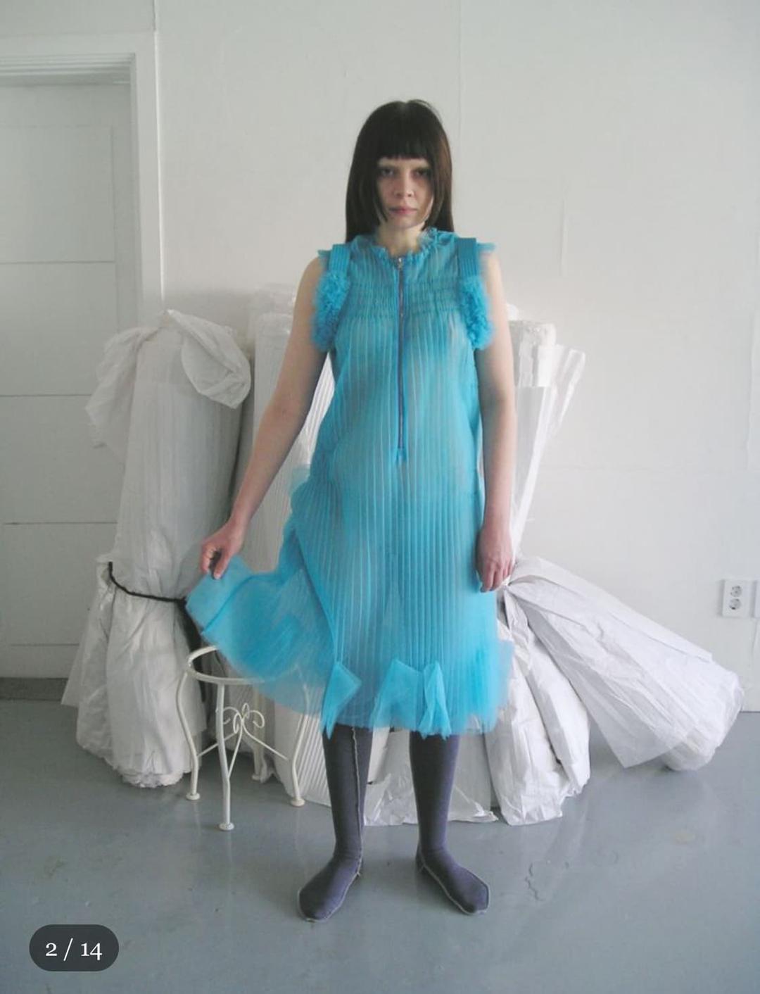 에옹쓰 샤샤 2024 SHASHA dress - aqua blue | 후루츠패밀리