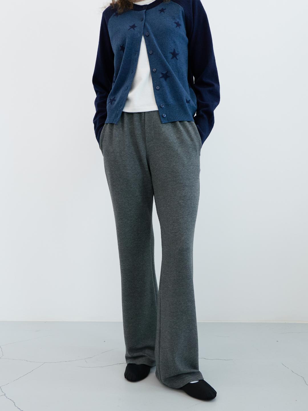 커블 밴딩 부츠컷 팬츠 (Charcoal)