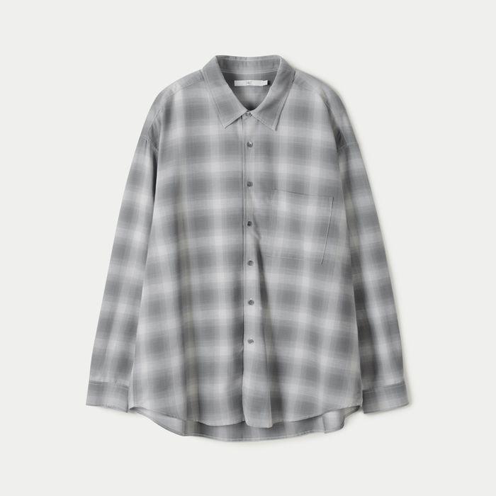 OMBRE CHECK SHIRTS GRAY (247)