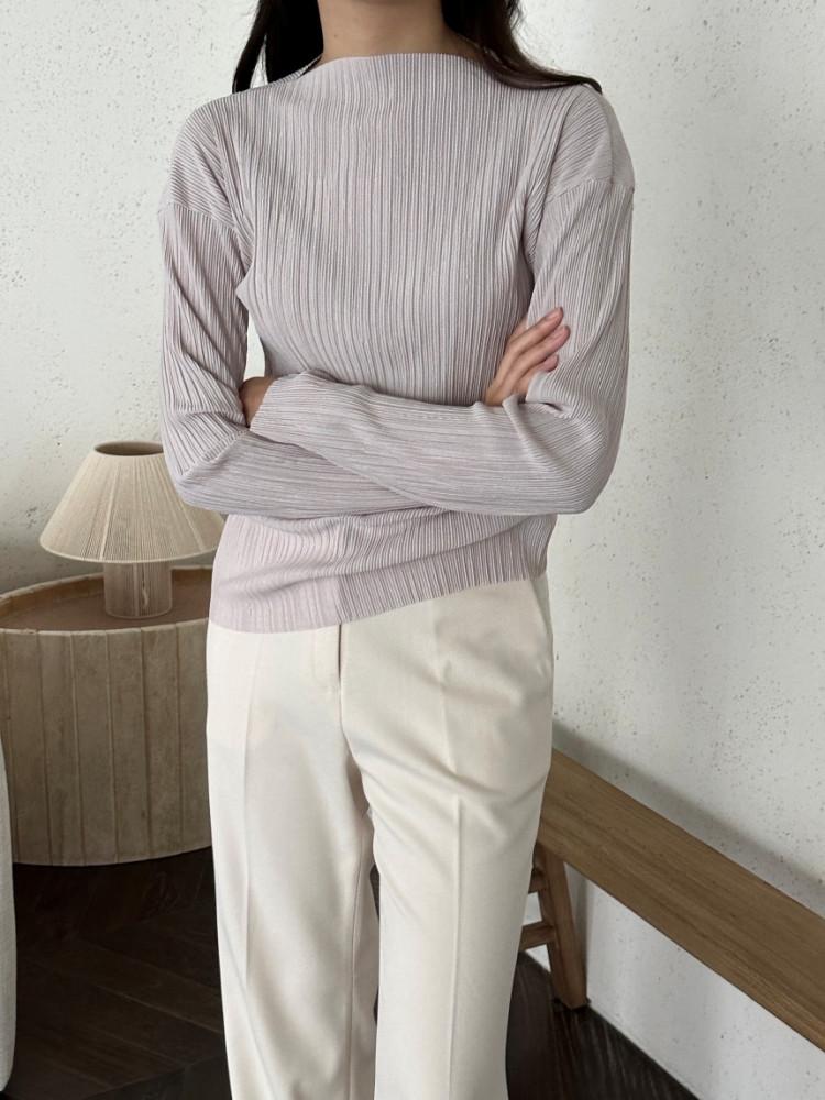 (23fw카키바로배송) 언더스탠딩 아트 플리츠 긴팔티 (8COL)