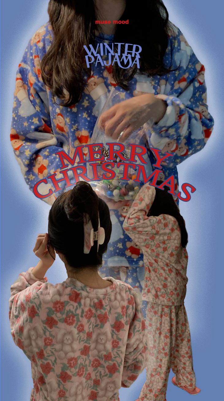 (-12/20일배송) [pre-order] Merry Christmas winter pajama (수면잠옷)