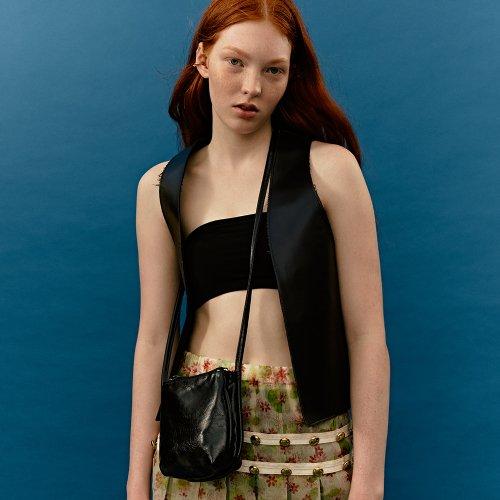 mini layered bag (crinkle black)