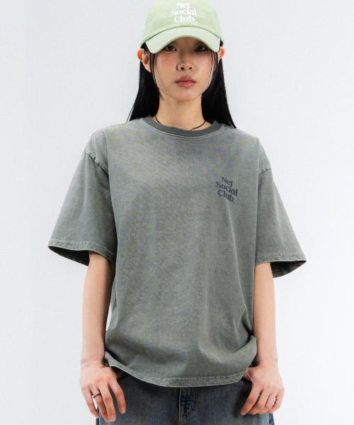 SMALL LOGO PIGMENT TEE (OLIVE)
