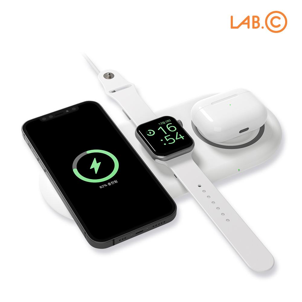 랩씨 3in1 애플워치 고속 무선충전패드