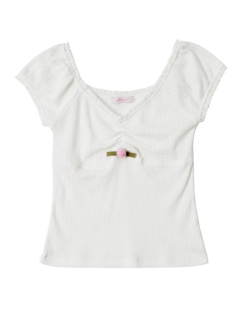 퓨어 로즈 코튼 탑 (화이트)