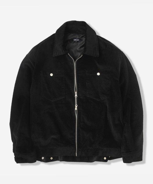 코듀로이 플랙 숏자켓 블랙