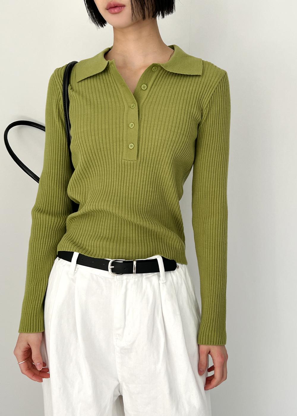 리인 골지 카라 니트