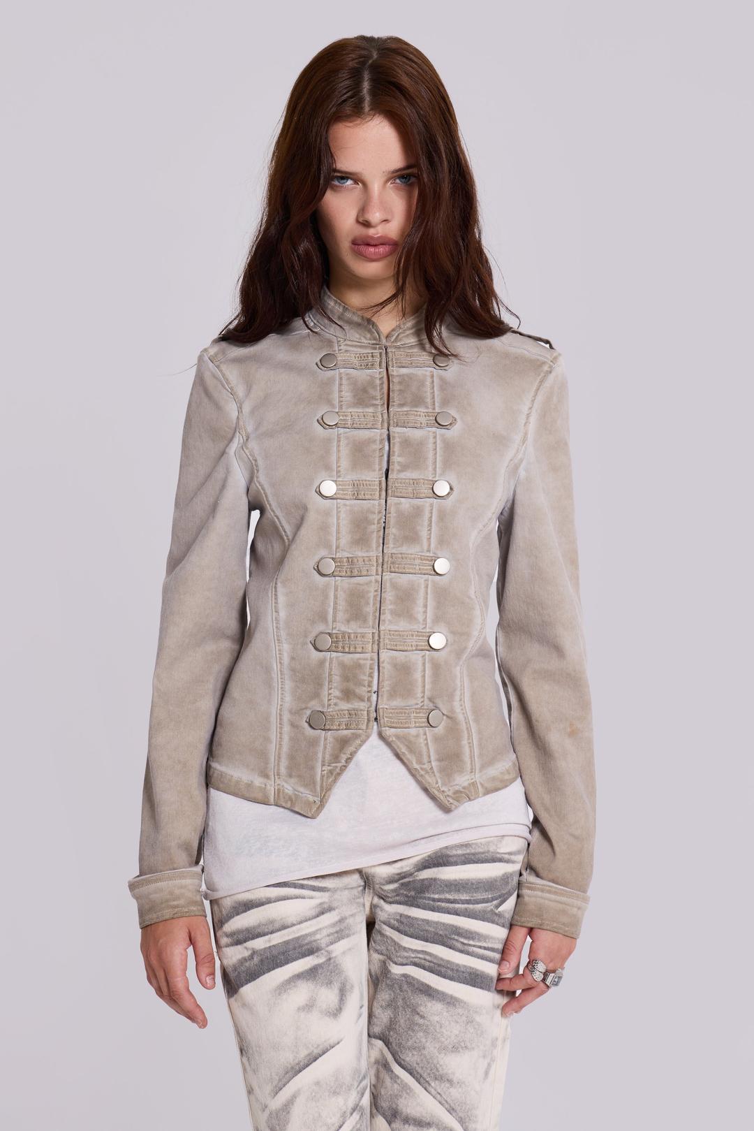 Rebel Military Jacket in Clay - XL / Beige