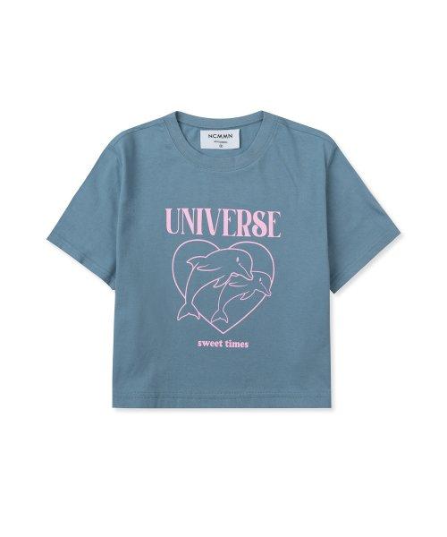 DOLPHIN CROP TEE BL