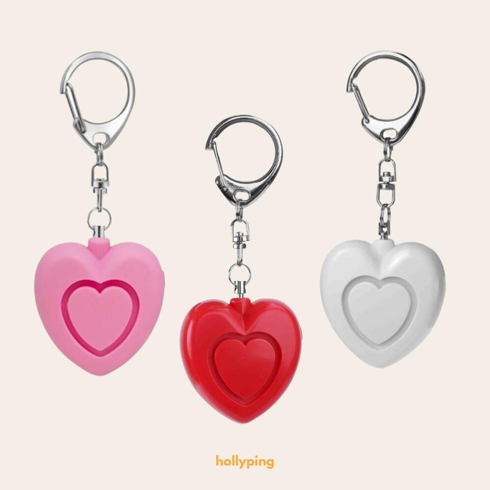 할리핑 하트하트 호신용 경보기 키링 LED