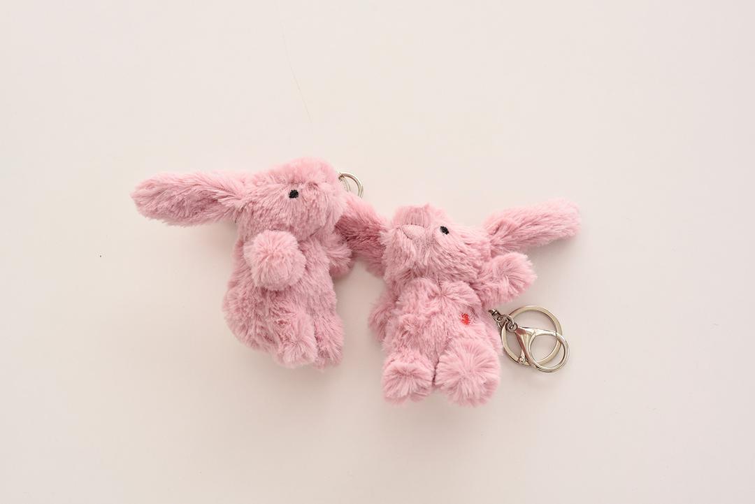 복실 토끼 인형 가방 키링