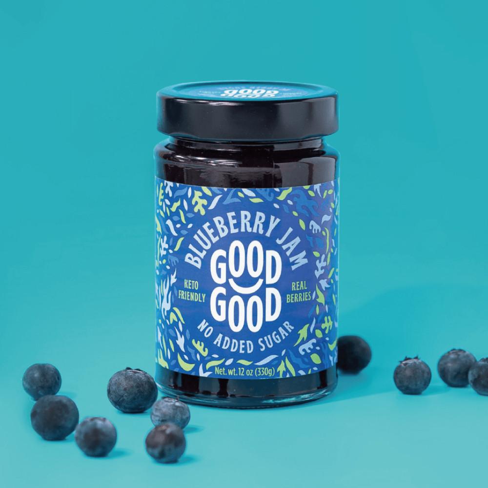 굿굿잼 저칼로리잼 설탕대신 저당 스테비아쨈 블루베리잼 330g [원산지:네덜란드]