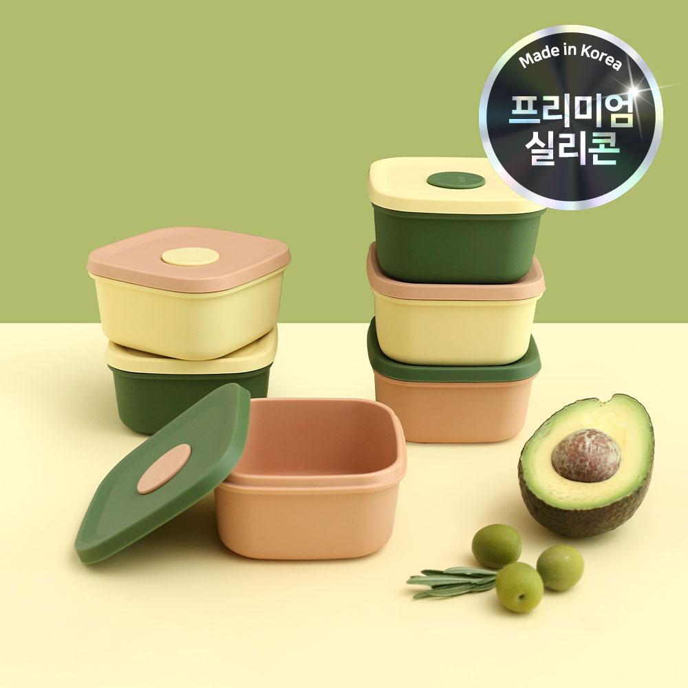 [실리콘 밀폐용기] 한끼소분 300ml (3개)