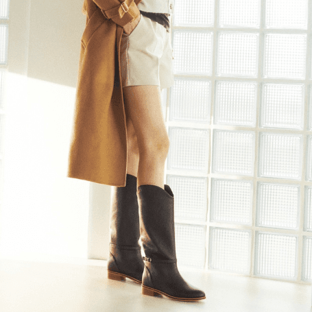 SM02 핸드메이드 아치 버클 롱 부츠 l 3Colors