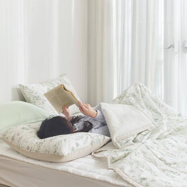 가드닝 고밀도면 냉감 시어서커 여름 차렵이불