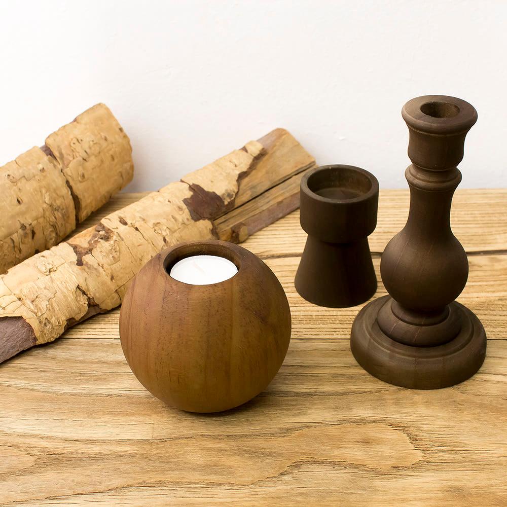 우드볼촛대 캔들 티라이트 홀더 촛대, S