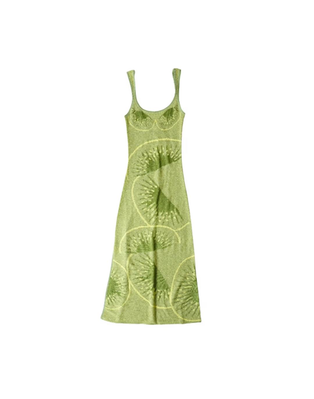 하우스오브 써니 여성 키위 니랭스 슬리브 원피스 그린 VOL21106