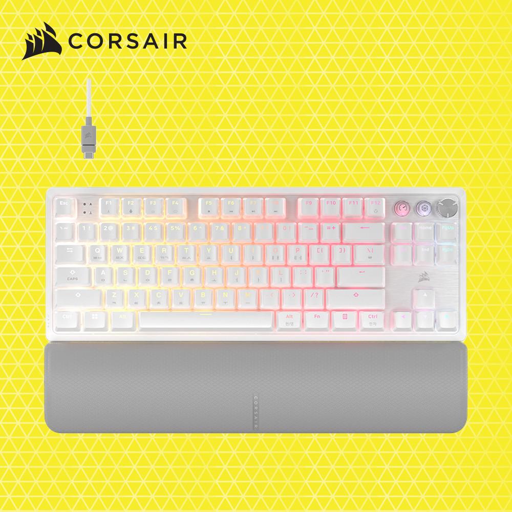 커세어 K70 PRO TKL MGX 래피드트리거 게이밍 기계식 키보드 화이트 마그네틱축