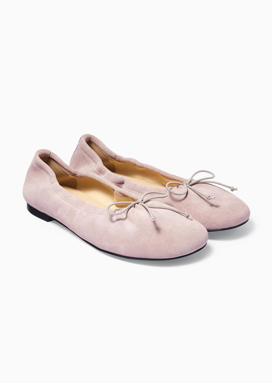 BUN BALLERINA FLATS PINK SUEDE