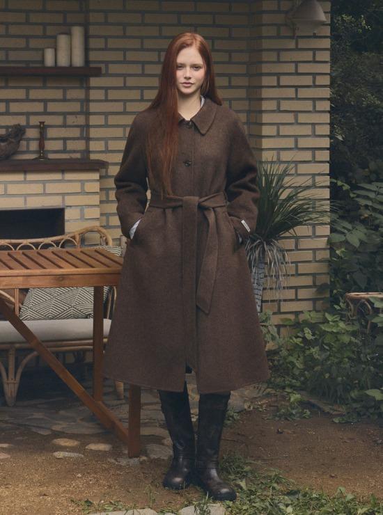 트위 [10월 13일 순차출고] [가은' pick] 포이텐 발마칸 핸드메이드 롱 코트(스트랩 set)