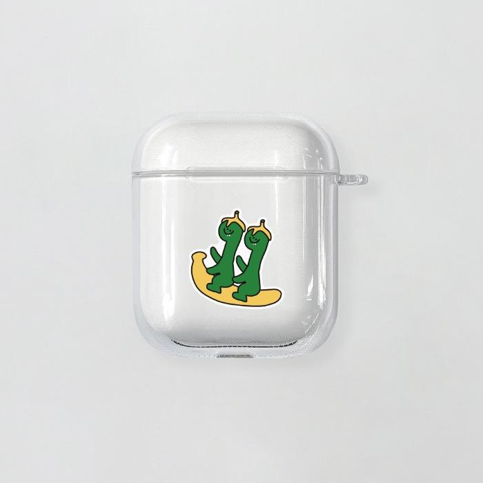 [Airpods hard] 투명 올리 초록이 바나나 . 에어팟케이스 에어팟프로케이스 투명케이스 젤리 하드케이스 실리콘케이스