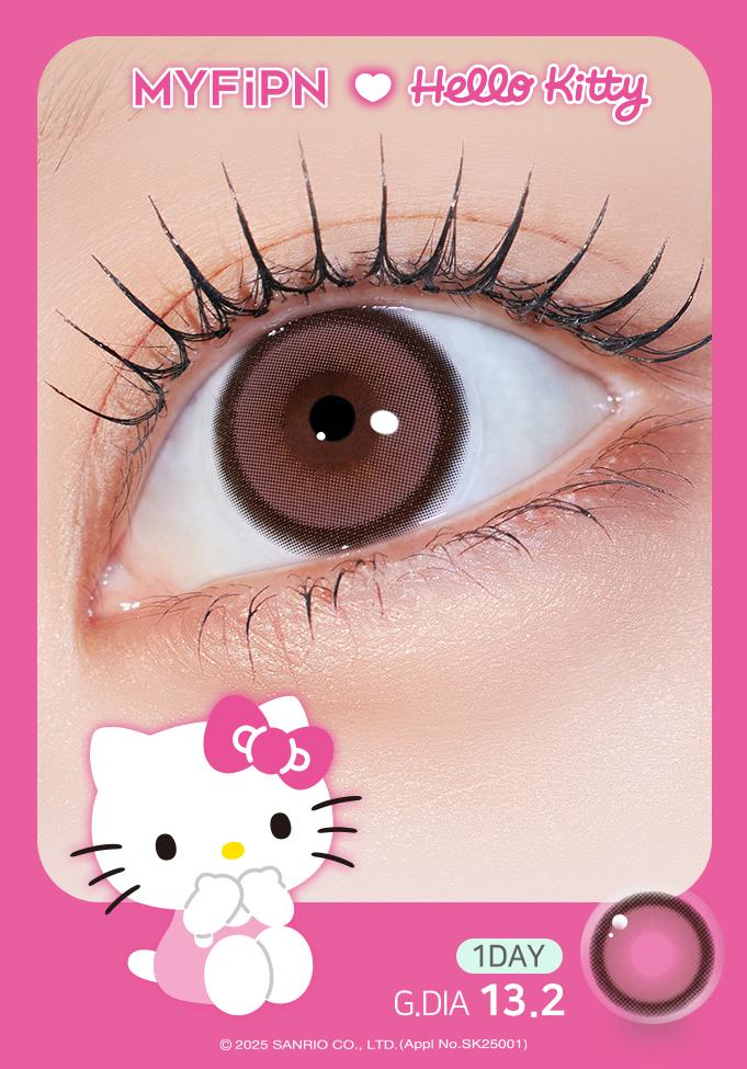 🎀1/13런칭🎀헬로키티 • 핑크브라운 13.2 [원데이/10PCS]
