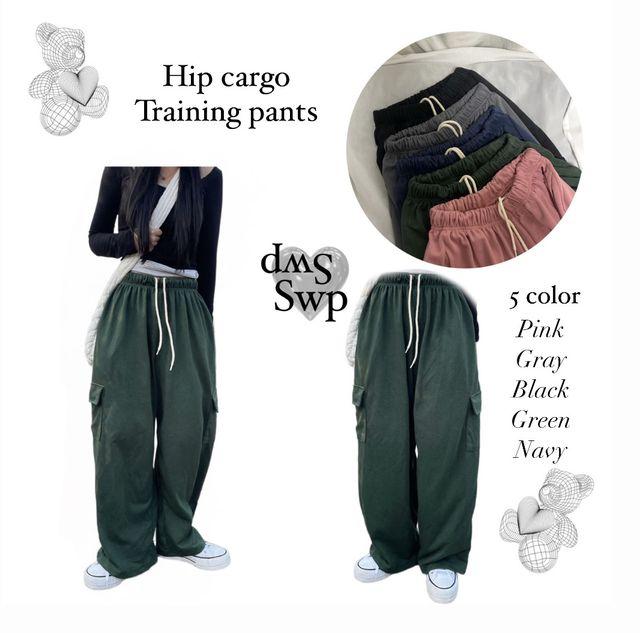 Hip cargo training pants 힙 카고 트레이닝 일자 와이드팬츠 - 5 color