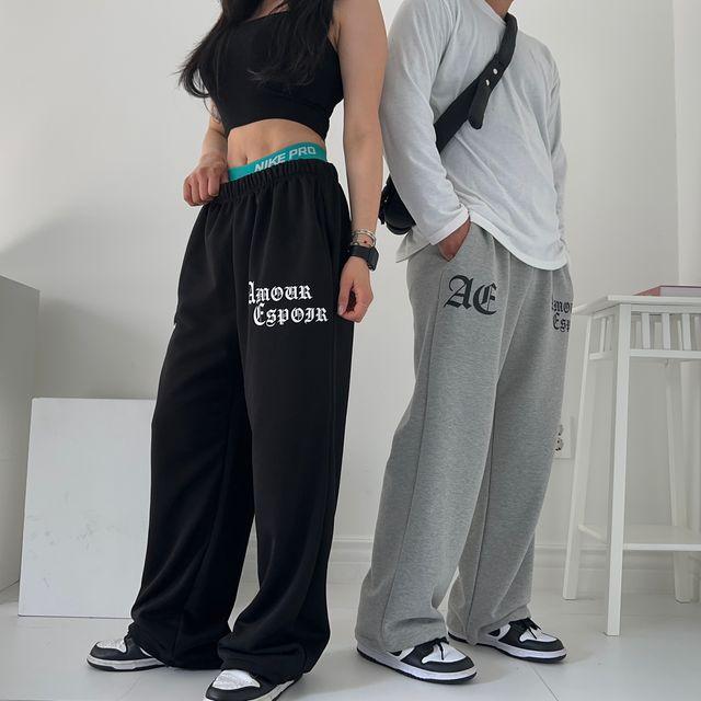 오버 스트릿 y2k 키치 와이드 트레이닝팬츠 커플팬츠 방송댄스 힙한 통바지 빅사이즈 트레이닝