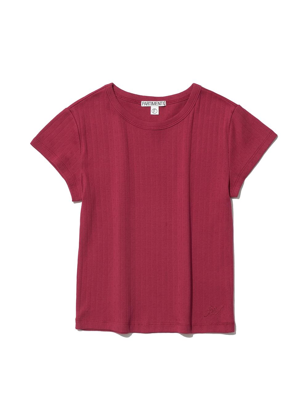 [WOMEN] LACE PUNCHING 90s SHORT SLEEVE TEE_RED