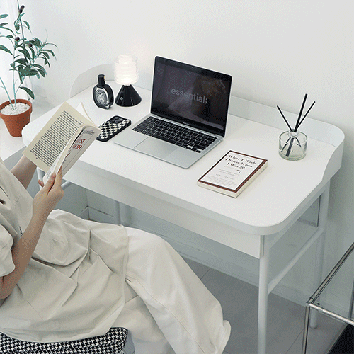 두잉데스크 화이트 철제 책상