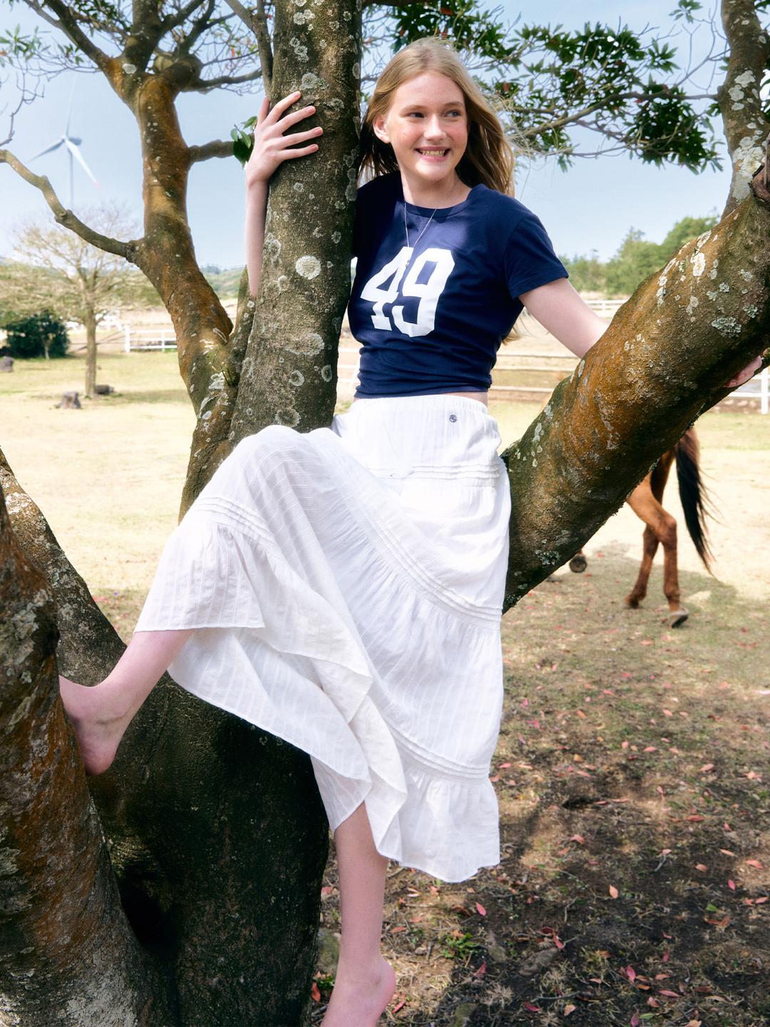 Long Tiered Skirt