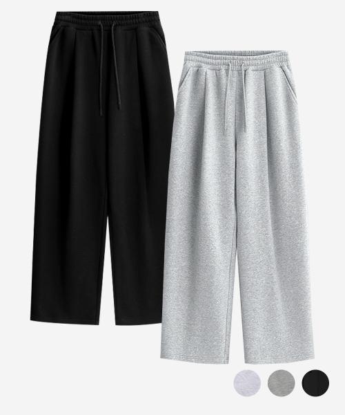 어게인스트 올 오즈(AGAINST ALL ODDS)  원턱 와이드 스웨트 팬츠  - 3 COLOR [논기모 OR 기모] - 사이즈 & 후기 | 무신사