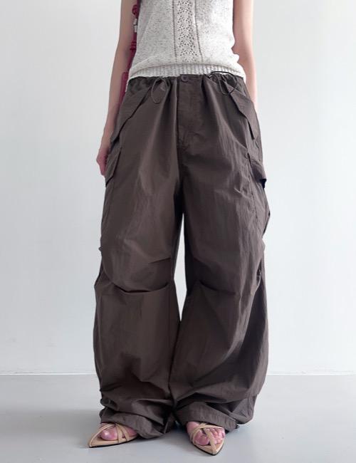 로웨어 waist string cargo pants