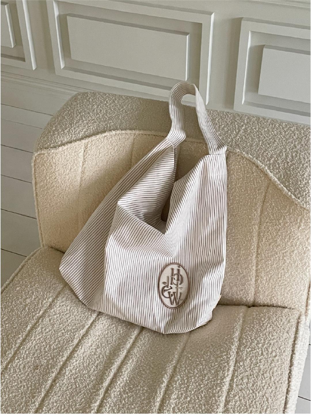 [브라잇] Stripe ecobag Beige 스트라이프 에코백 베이지