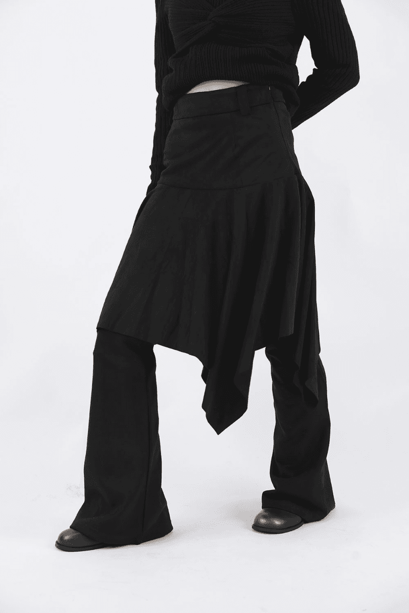 어스 플레어 스웨이드 스커트