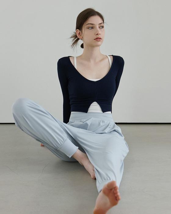 줄리아 골지 롱슬리브DEVI-T0092-네이비