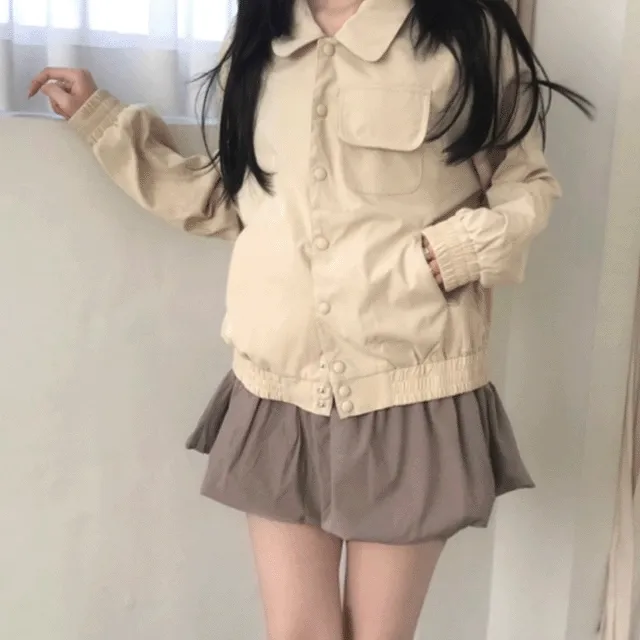 [MD PICK!] ROUND REGLAN BLOUSIN [봄신상 카라넥 레글런 블루종 자켓 점퍼 새학기 데이트룩]