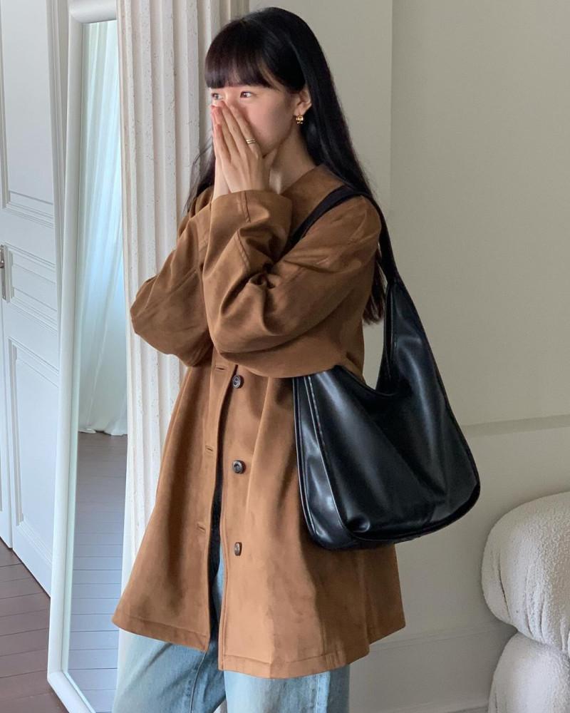 jinsim 진심 아더 버버리 코트 스웨이드 싱글 하프 자켓