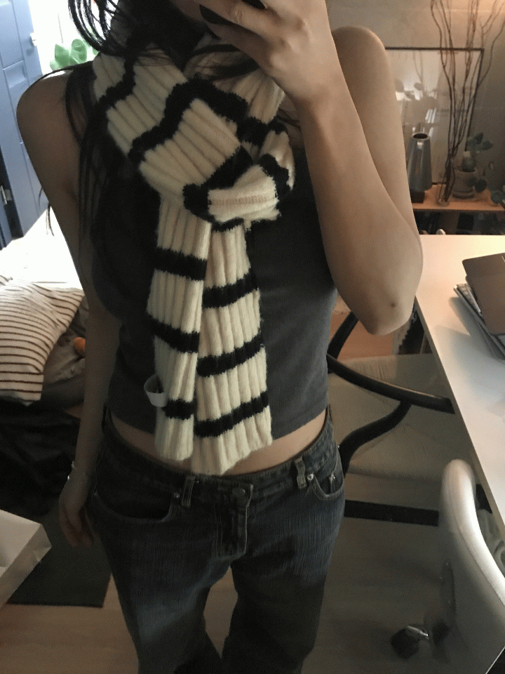 더니브 Bow stripe muffler