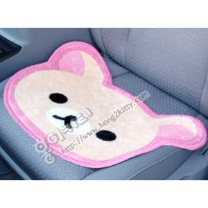 코리락쿠마  캐릭터 차량용 쇼파 자동차 시트 방석 매트 운전석 조수석 (얼굴)