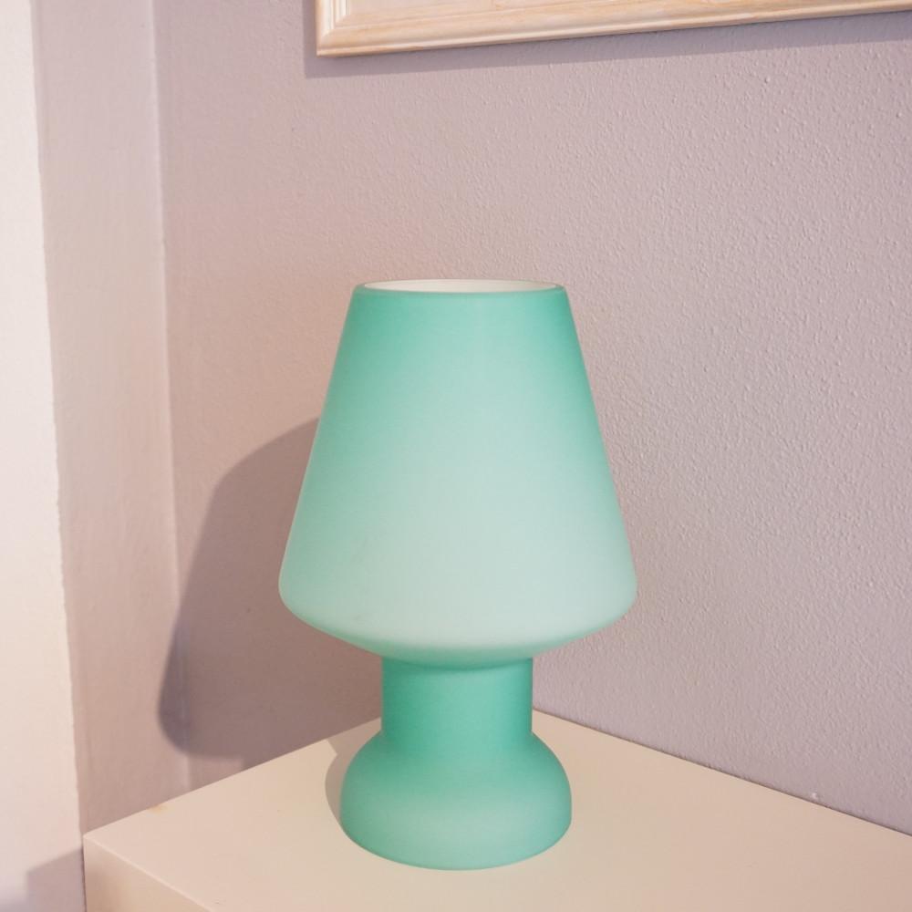 [중고] de Majo Murano blue mushroom lamp, 1970s