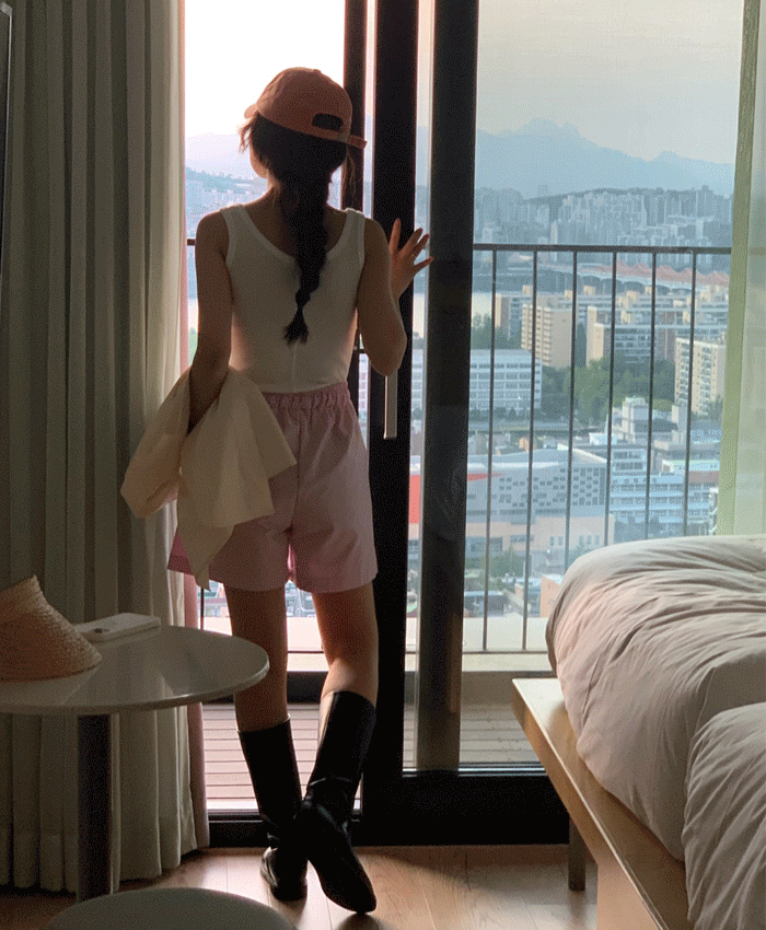 롤렛 기본 라운드 슬림핏 이너 슬리브리스 여름 나시티(5color)