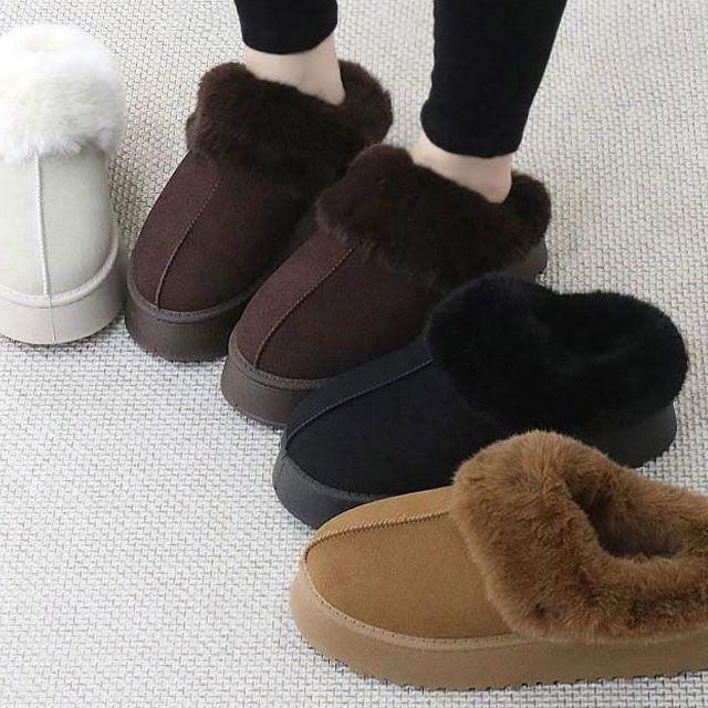 [당일발송] 켄퍼 겨울방한 양털슬리퍼 굽5cm