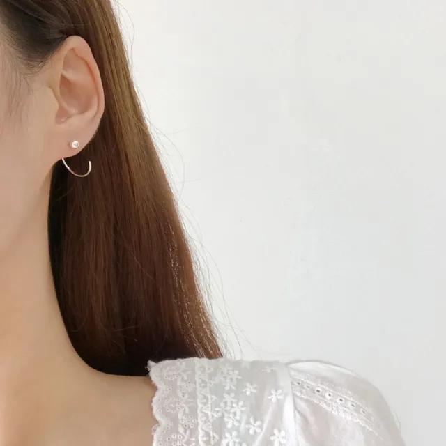 [925실버] 심플 볼 C링 후크귀걸이